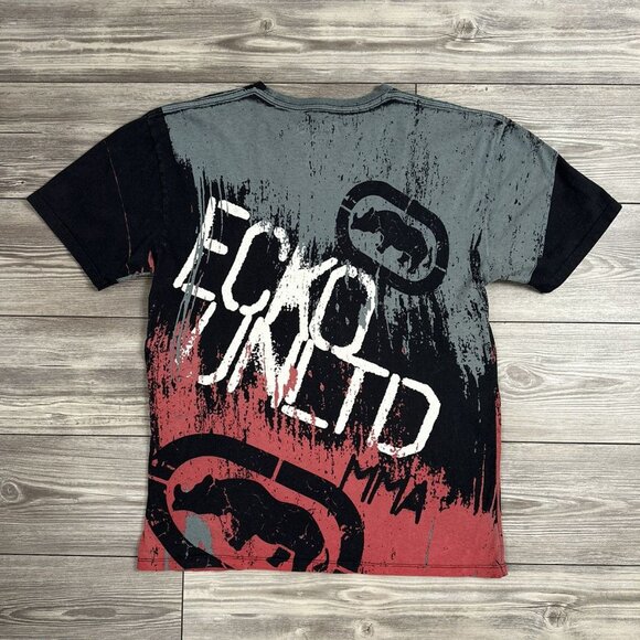 Crazy Y2K Ecko Unltd. MMA Cyber Grunge T Shirt - Picture 2 of 3